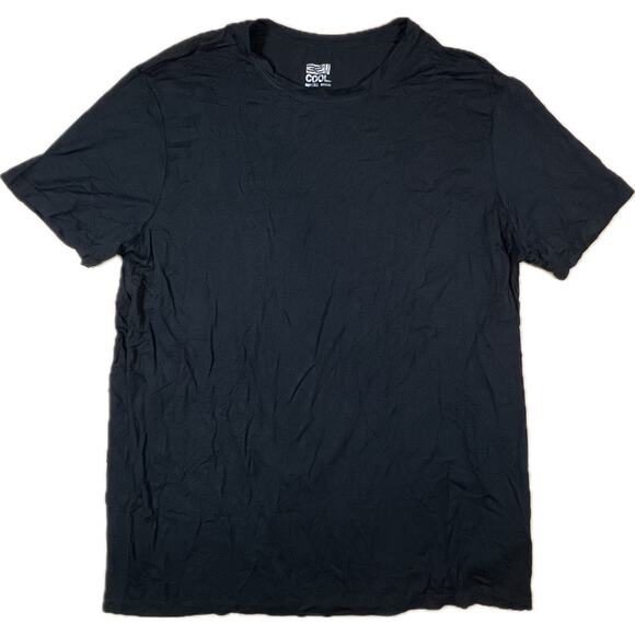 32 Degrees Cool Black Performance Stretch T Shirt Mens XL Nylon Spandex Athletic - Picture 1 of 9